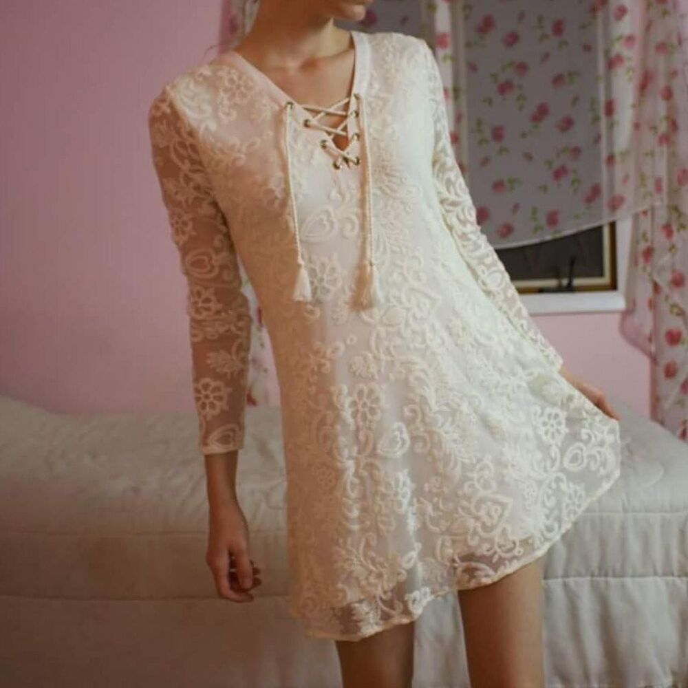 Cream Cottagecore Dress